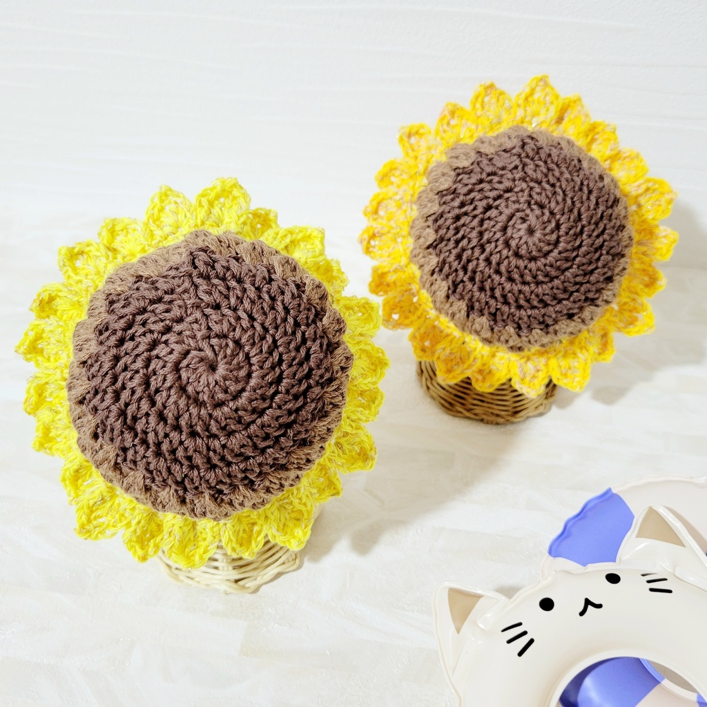 ラメ入り✨️ ペアセット🌻ひまわりの帽子