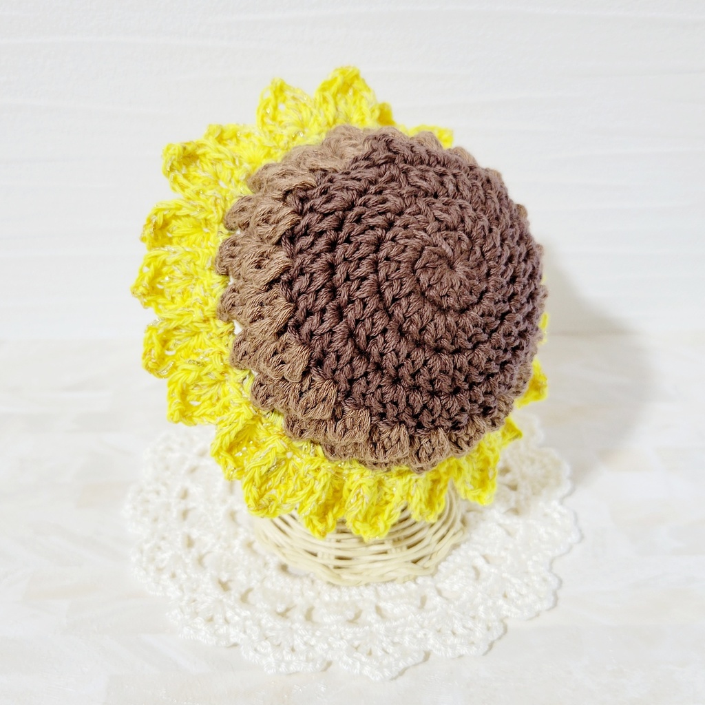 ラメ入り✨️ ペアセット🌻ひまわりの帽子