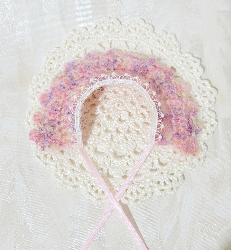 秋桜のベレー帽&ケープ