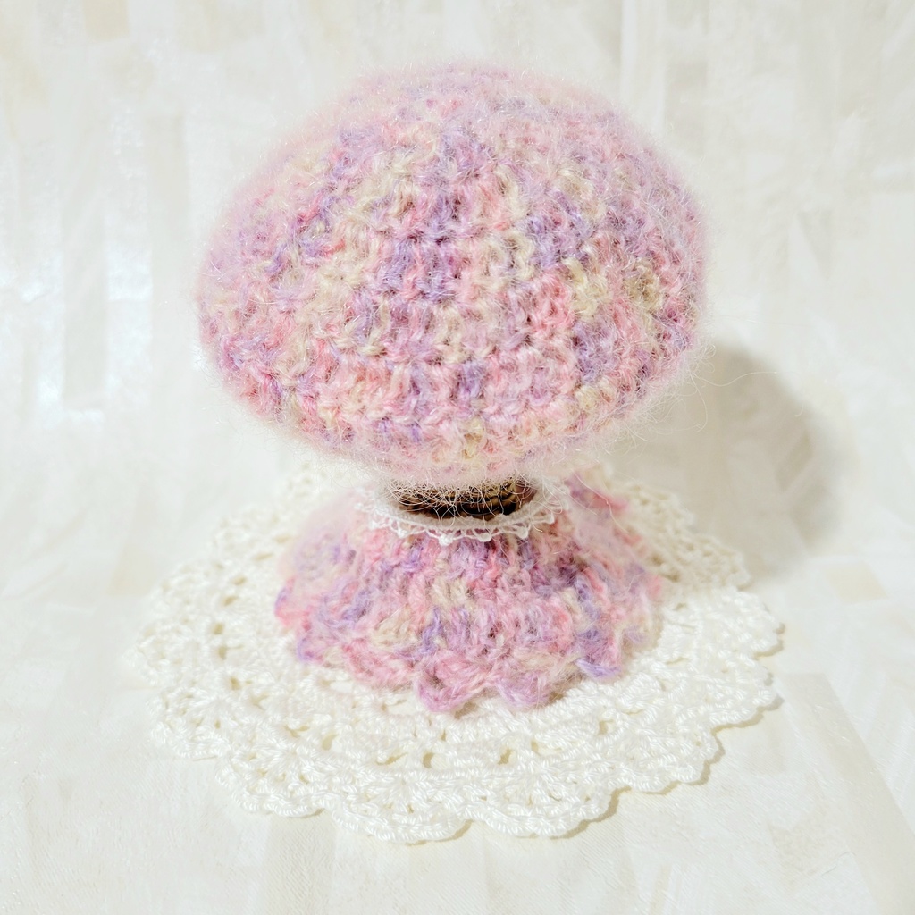 秋桜のベレー帽&ケープ