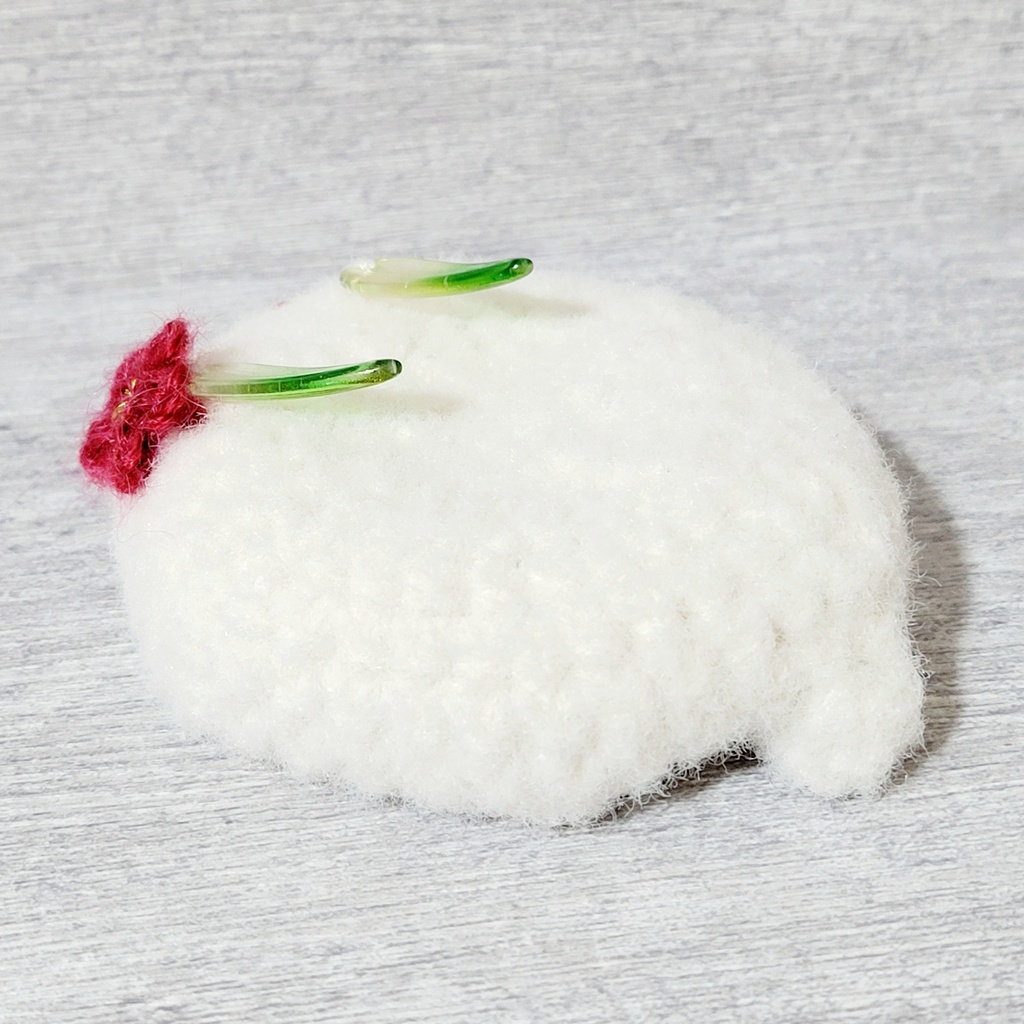 雪うさぎベレー帽