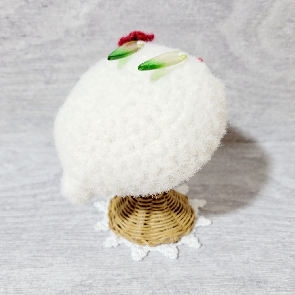 雪うさぎベレー帽