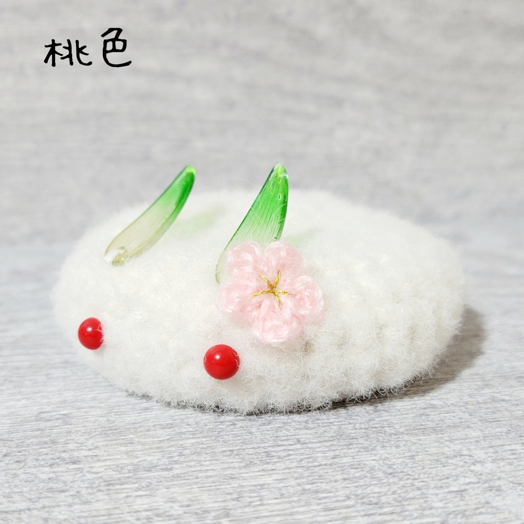 雪うさぎベレー帽