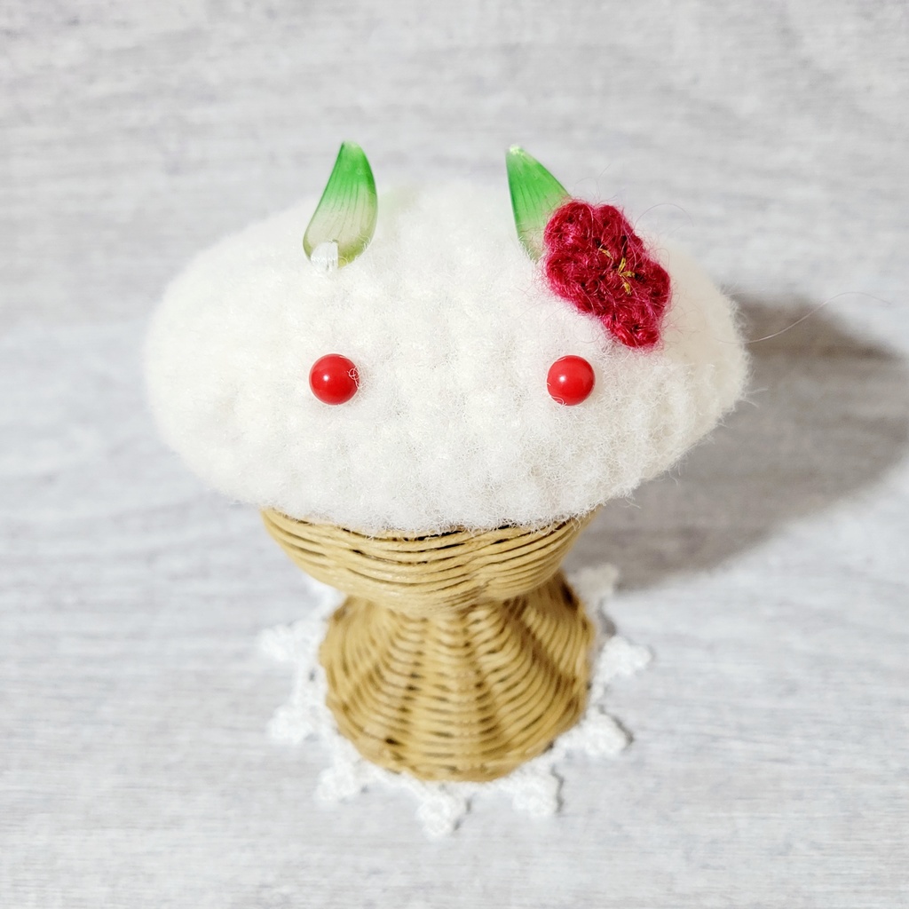 雪うさぎベレー帽