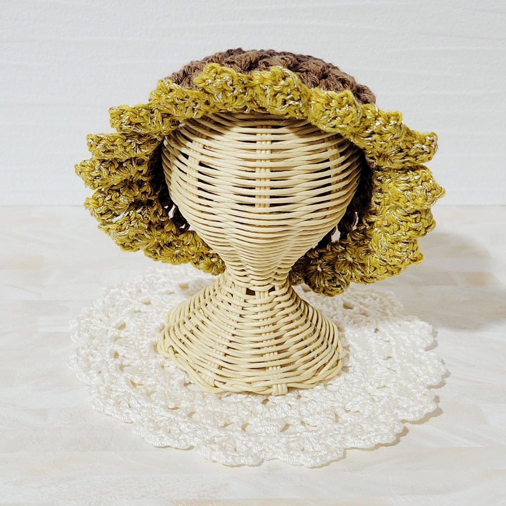 ラメ入り✨️ひまわりの帽子🌻(大きめ)