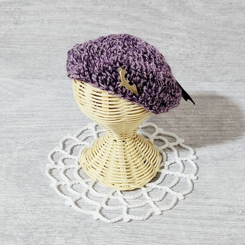 羽根が着脱できる✨️コウモリベレー帽