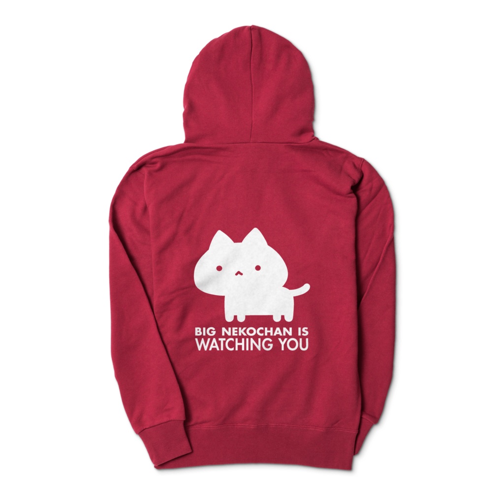 BIG NEKOCHANジップパーカー(背面・3色)
