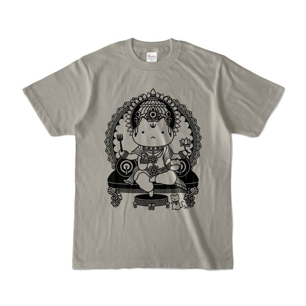 ガネーシャねこTシャツ(淡色4種)