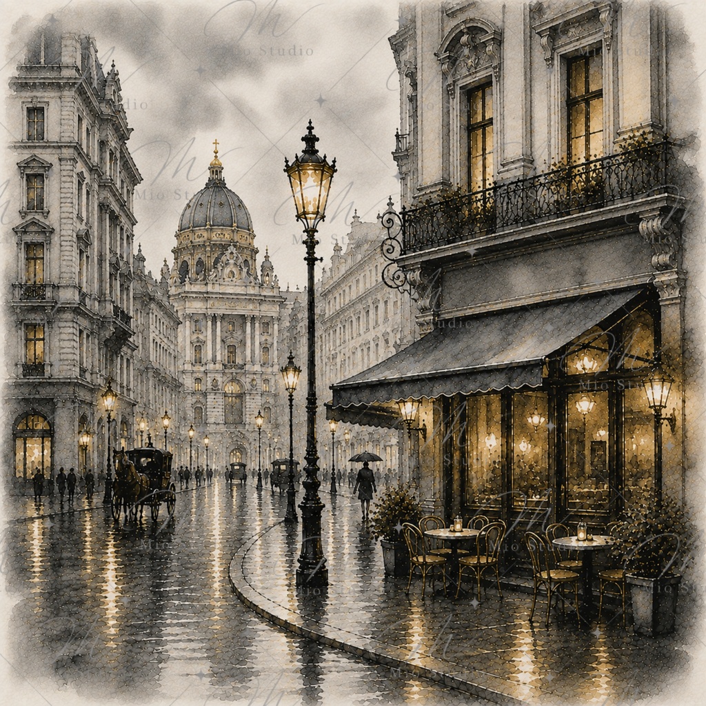 ヨーロッパの街を、墨で描く。|European Cities in Ink 12点セット