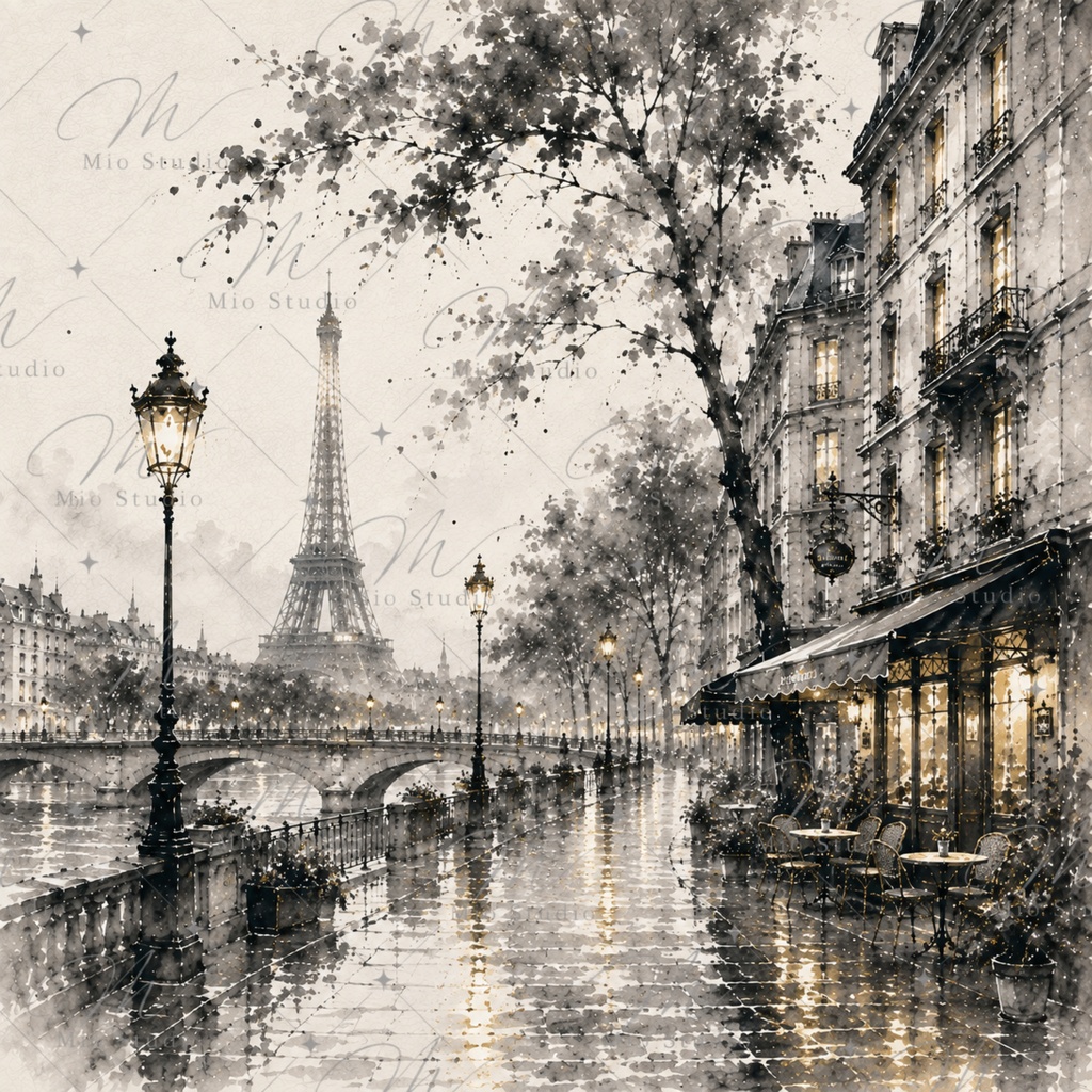 ヨーロッパの街を、墨で描く。|European Cities in Ink 12点セット