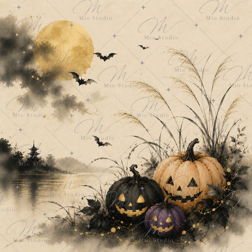 JAPANESE HALLOWEEN|和風ハロウィン デジタルペーパー 12柄