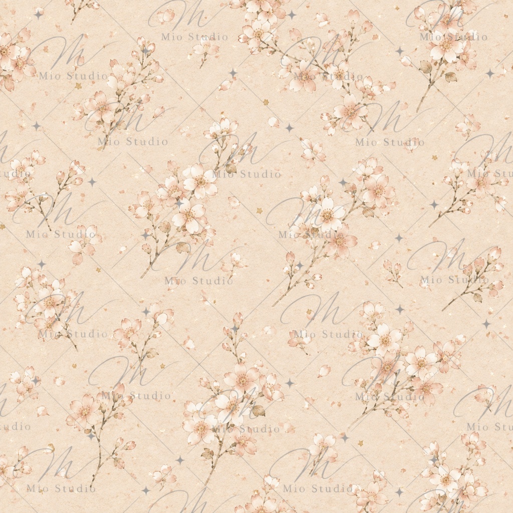 JAPANESE COTTAGE FLORAL|和の小花柄 デジタルペーパー 12枚セット