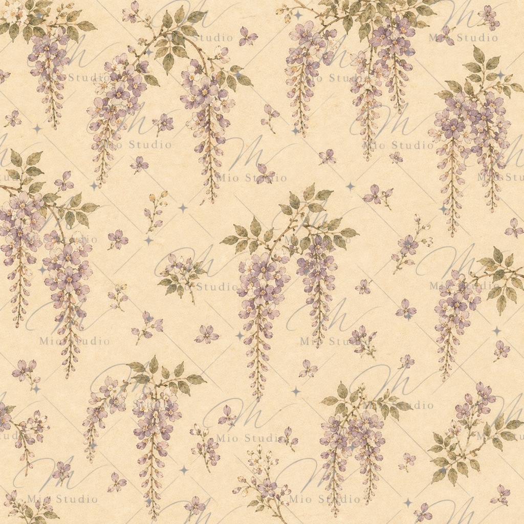 JAPANESE COTTAGE FLORAL|和の小花柄 デジタルペーパー 12枚セット