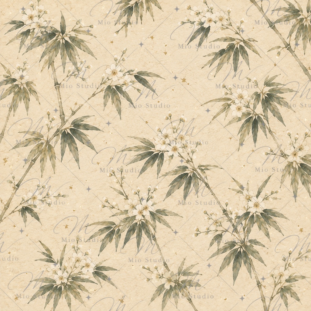 JAPANESE COTTAGE FLORAL|和の小花柄 デジタルペーパー 12枚セット