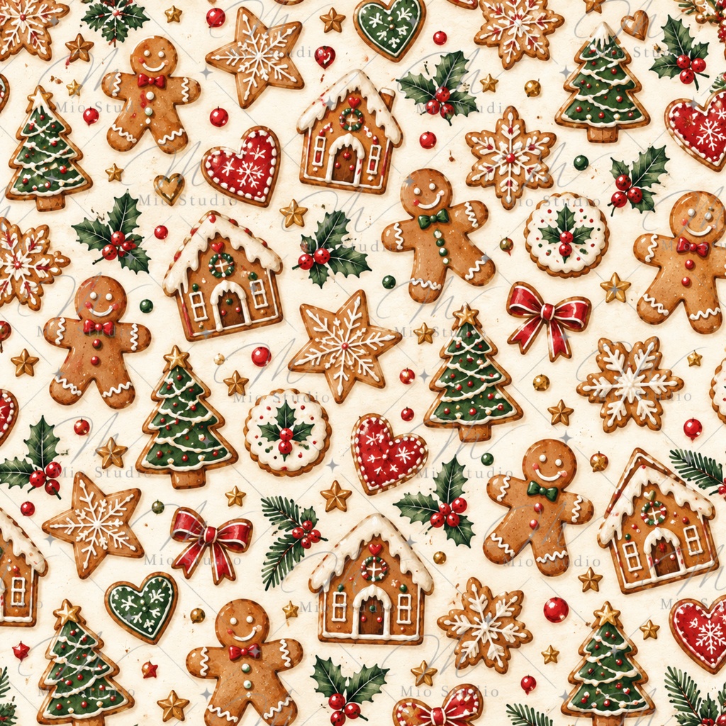 Christmas Watercolor Digital Paper|クリスマス水彩デジタルペーパー 12柄