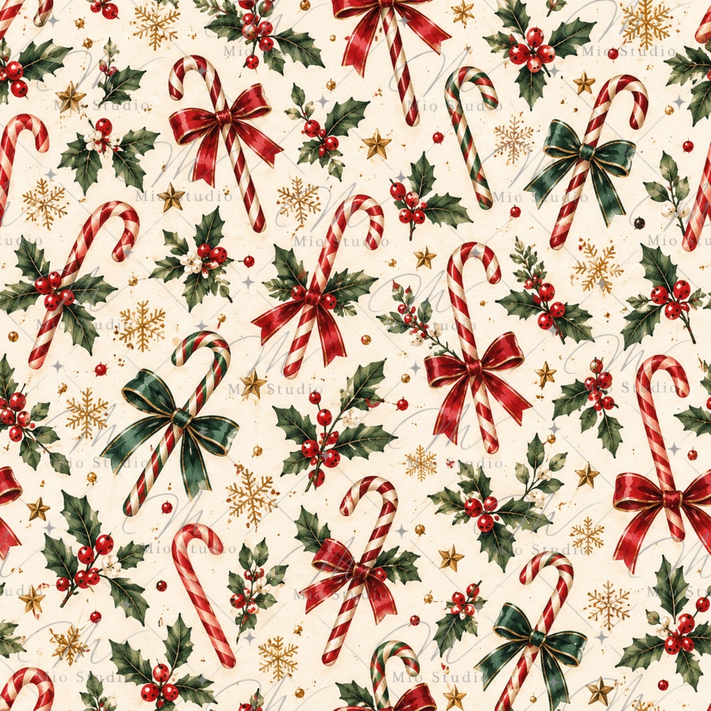 Christmas Watercolor Digital Paper|クリスマス水彩デジタルペーパー 12柄