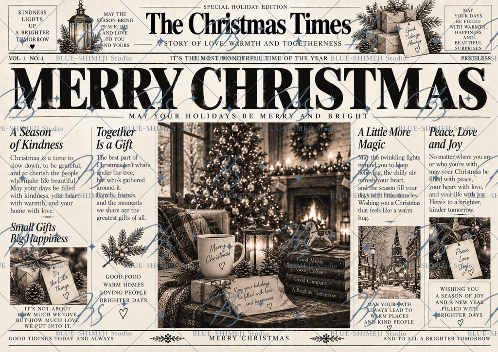 12 EVENT NEWSPAPER WRAPS|A3 新聞風ラッピングペーパー 12種セット|PDF