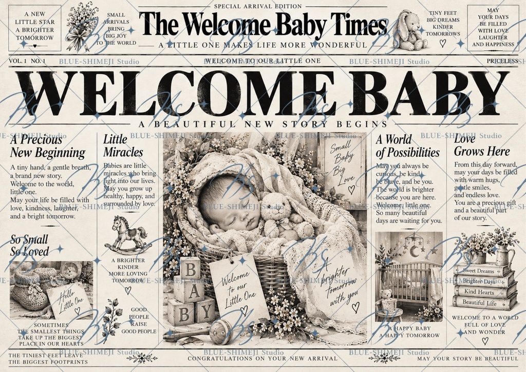 12 EVENT NEWSPAPER WRAPS|A3 新聞風ラッピングペーパー 12種セット|PDF