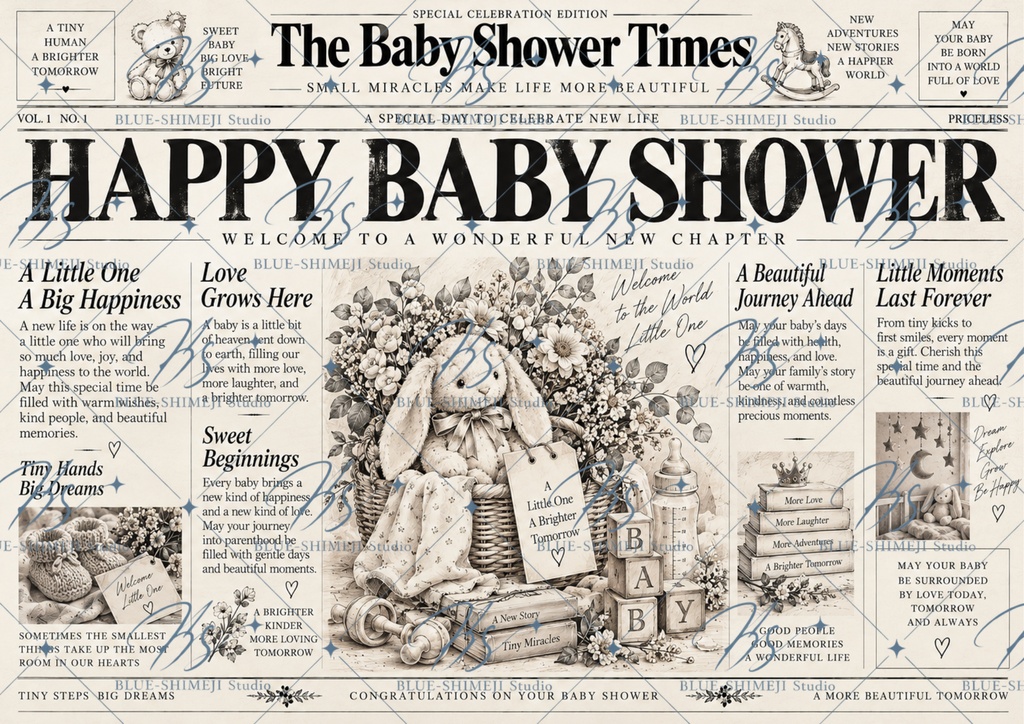 12 EVENT NEWSPAPER WRAPS|A3 新聞風ラッピングペーパー 12種セット|PDF