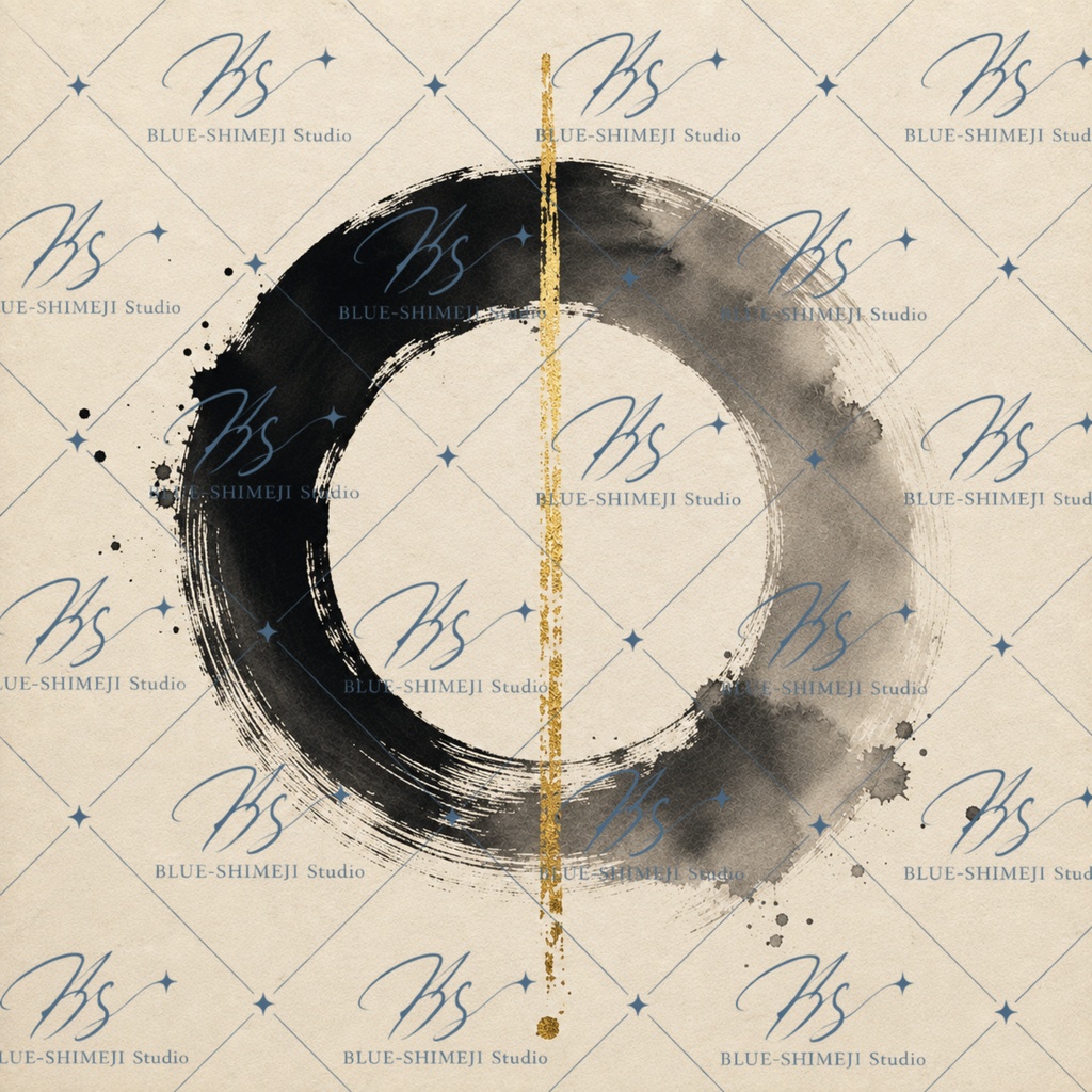 SUMI GEOMETRY|墨と金の和モダン デジタルペーパー 12枚セット