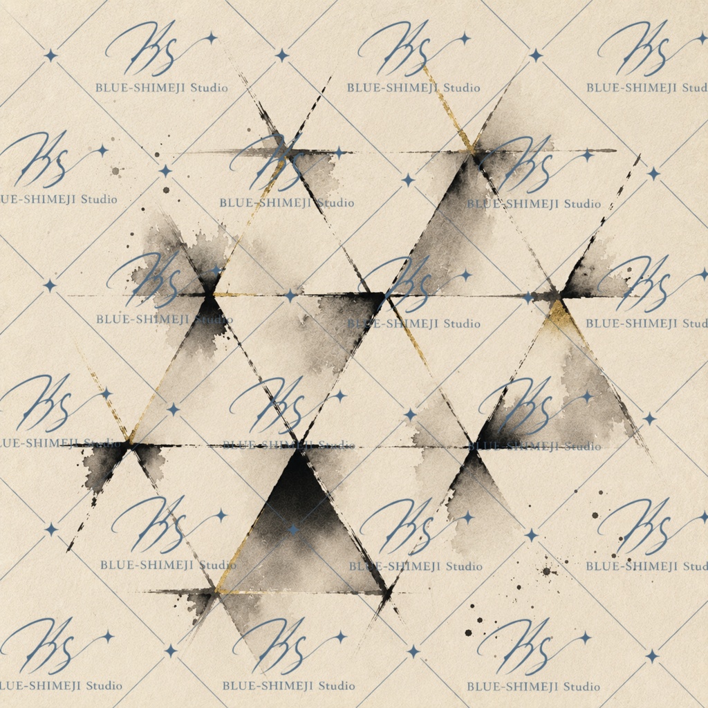 SUMI GEOMETRY|墨と金の和モダン デジタルペーパー 12枚セット