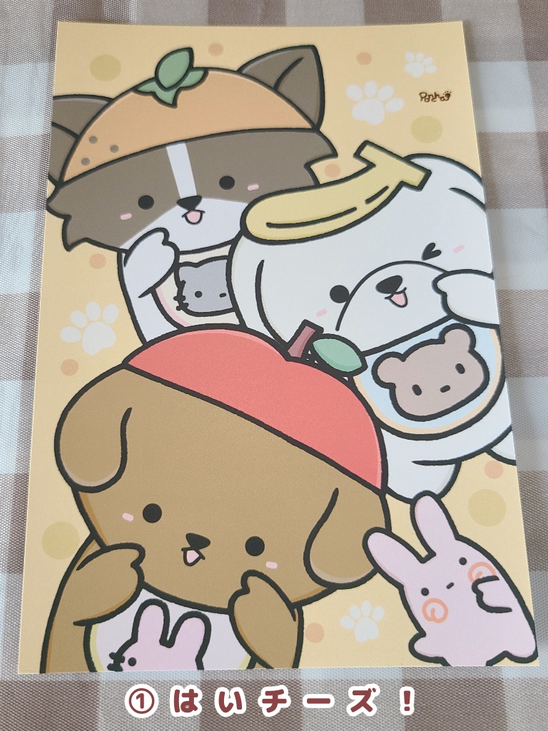 赤ちゃん犬もり(ポストカード)3種@ぽんちゃ