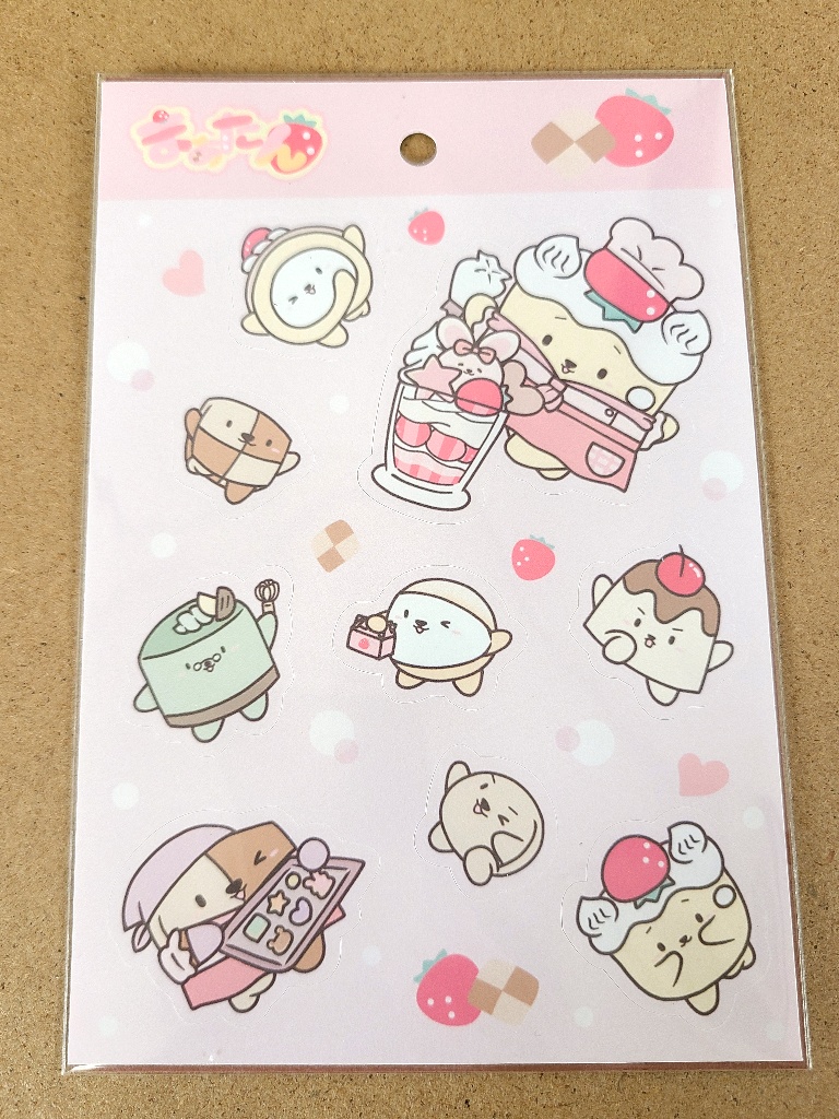 ゆるかわケーキまあたん(シールシート)@ぽんちゃ