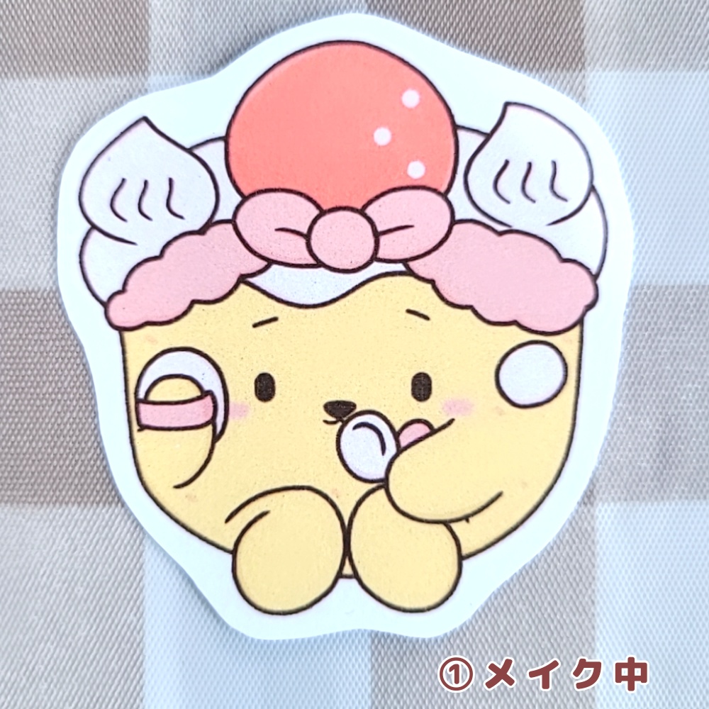 ゆるかわケーキまあたん(ステッカー)2種類@ぽんちゃ