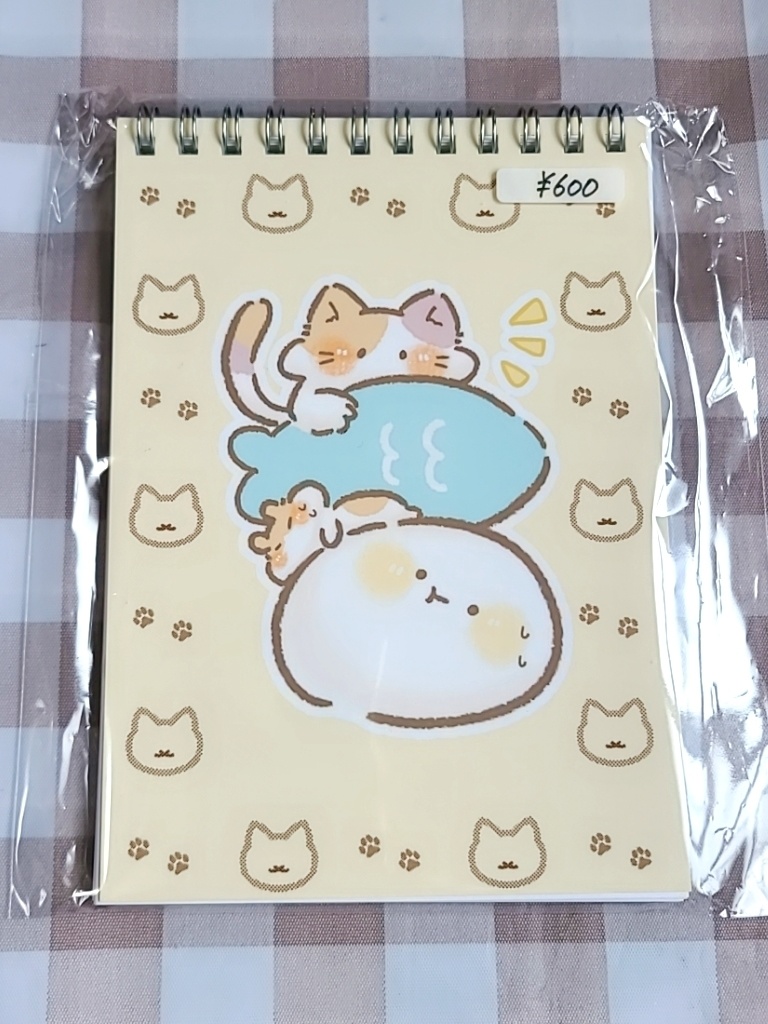 もちること仲間たち(ゆるっとにゃんこ)リング綴じメモ帳@わがしうまし