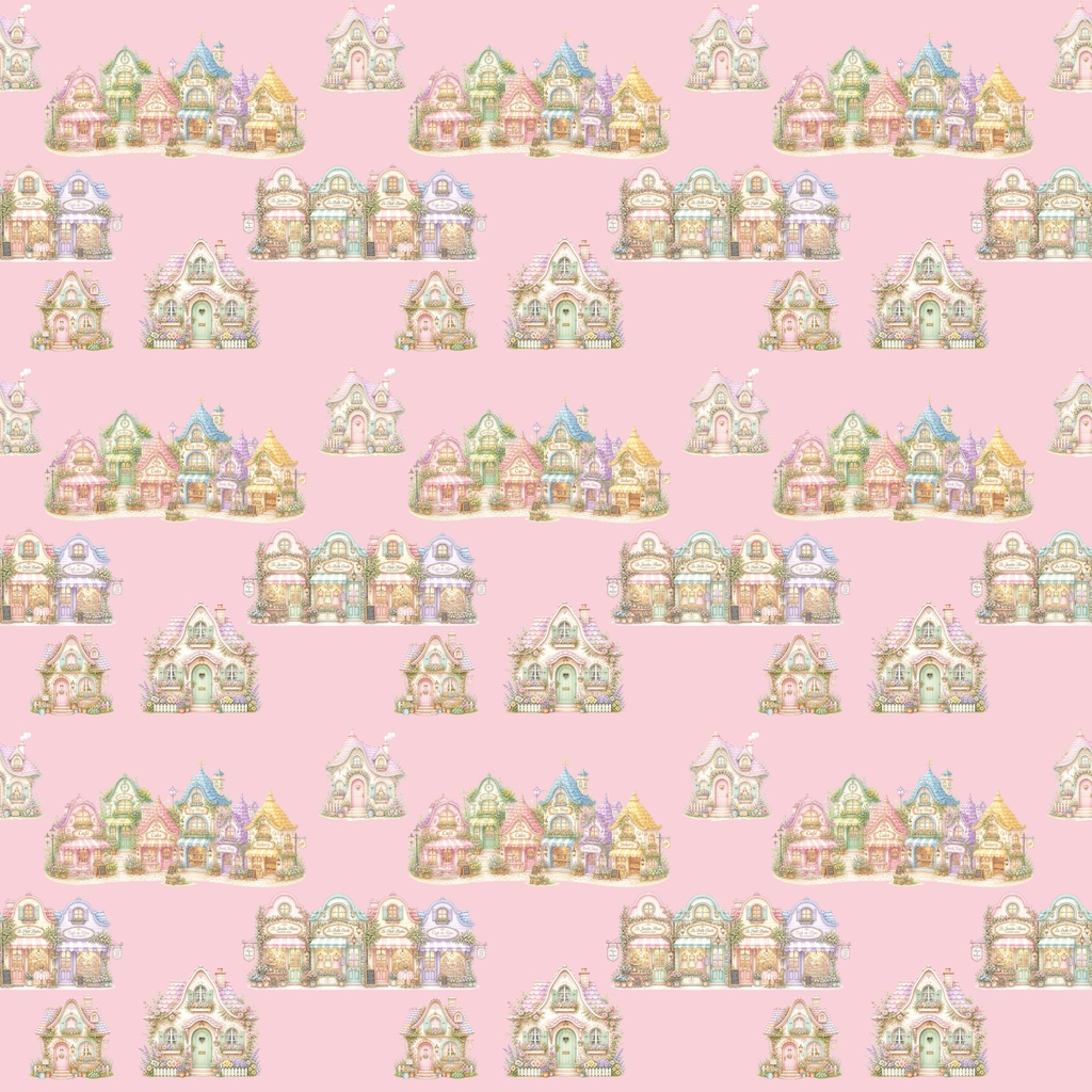『fantasy town　デジタルペーパー　5枚セット』