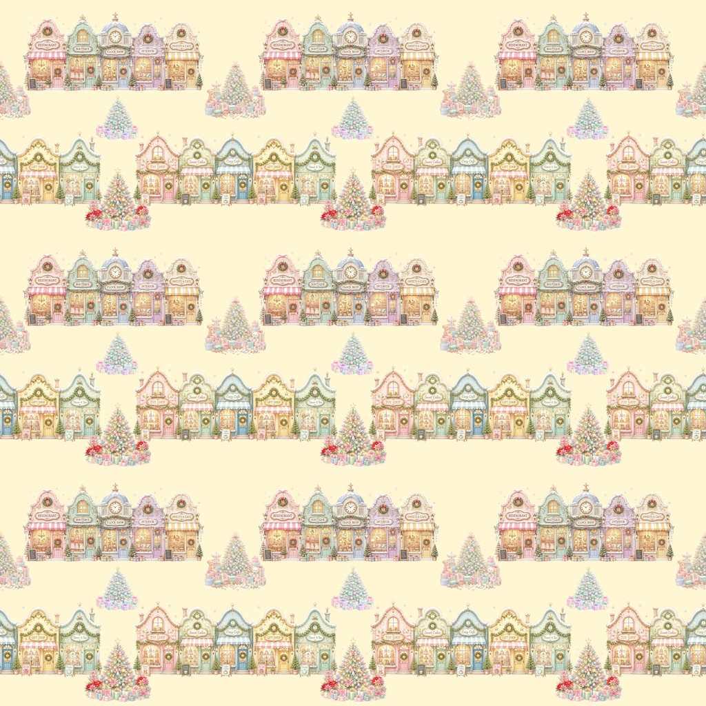 『クリスマスfantasy town デジタルペーパー 5枚セット』