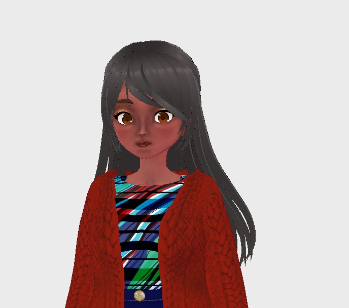 Red Sweater and work blouse for Vroid Studio Stable 