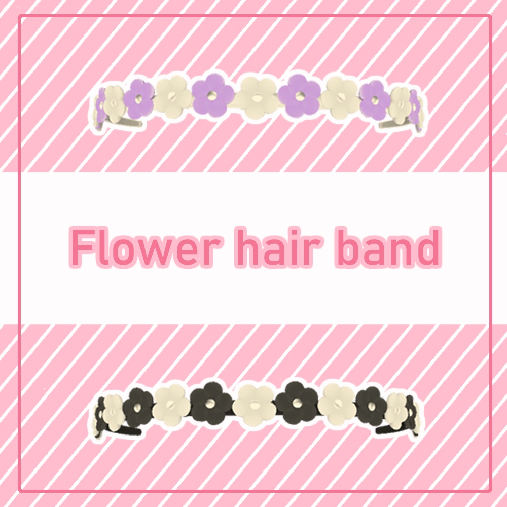 【Vrchat 3Ⅾ model】 Flower hair band_花のヘアバンド