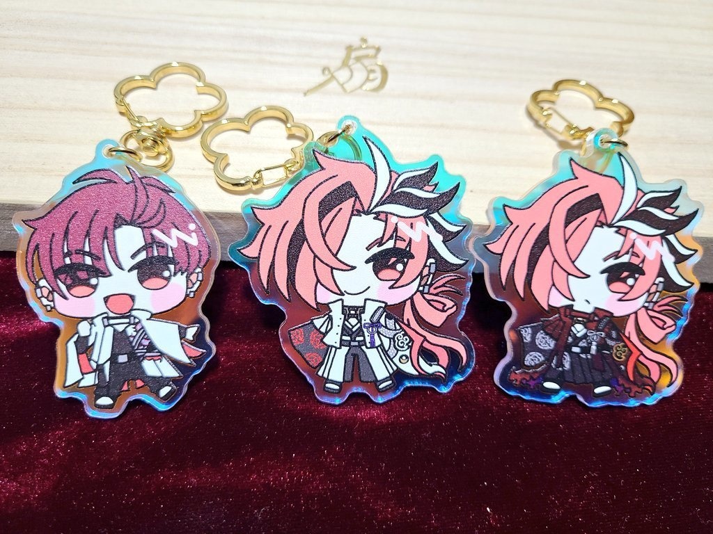 高杉晋作アクリルキーホルダーと吉田松陰アクリルキーホルダー