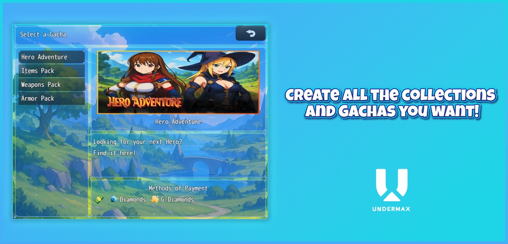 RPG MAKER MZ PLUGIN - ULTIMATE GACHA MINIGAME (Easy gacha System)