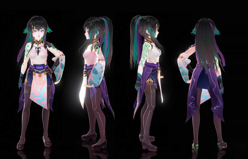 Vroid - Cosplay "Xiao" - Genshin Impact (Female version)