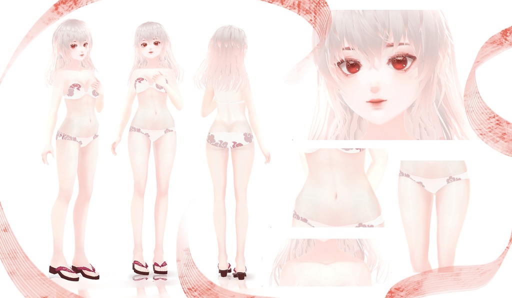 Vroid - skin and face textures "ROSE"