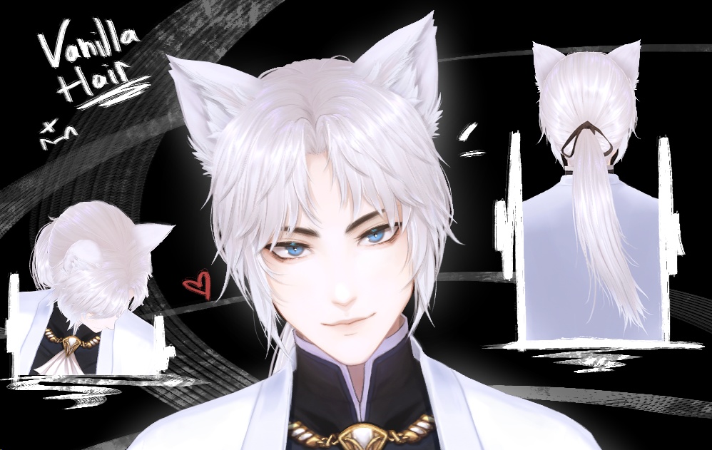 Vroid - Hair presets №3 "Vanilla hair"