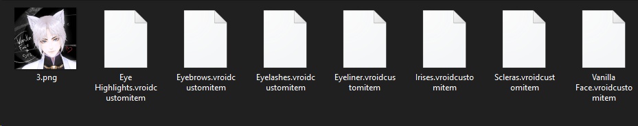 Vroid - Vanilla face + eyes pack