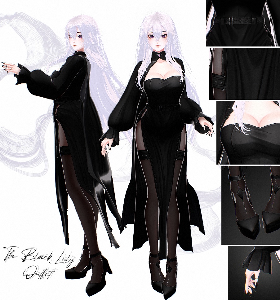 Vroid - The Black Lily [Costume + skin]