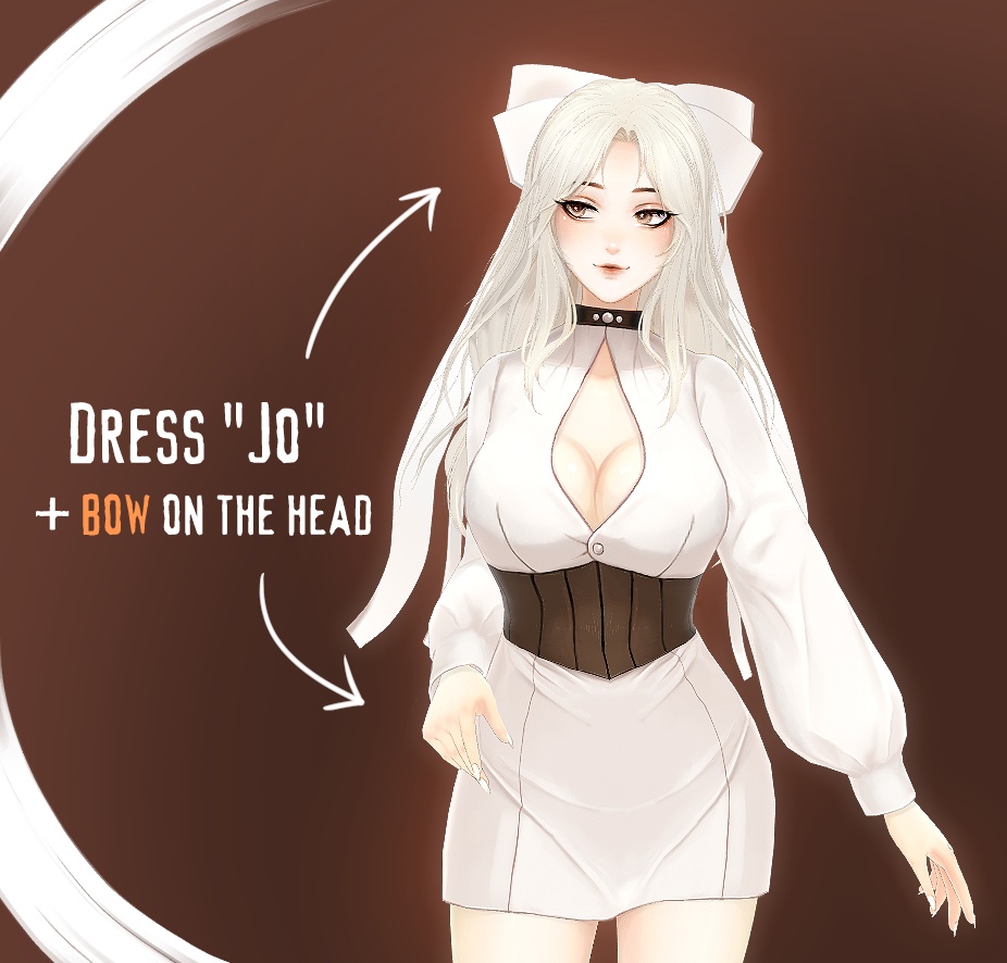 Vroid - [Dress "Jo"  + bow on the head]