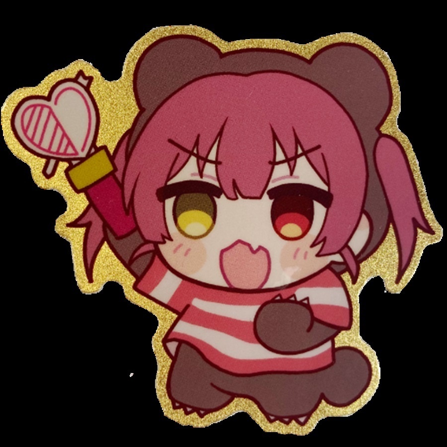 いちみクマリンステッカー（元気顔）
