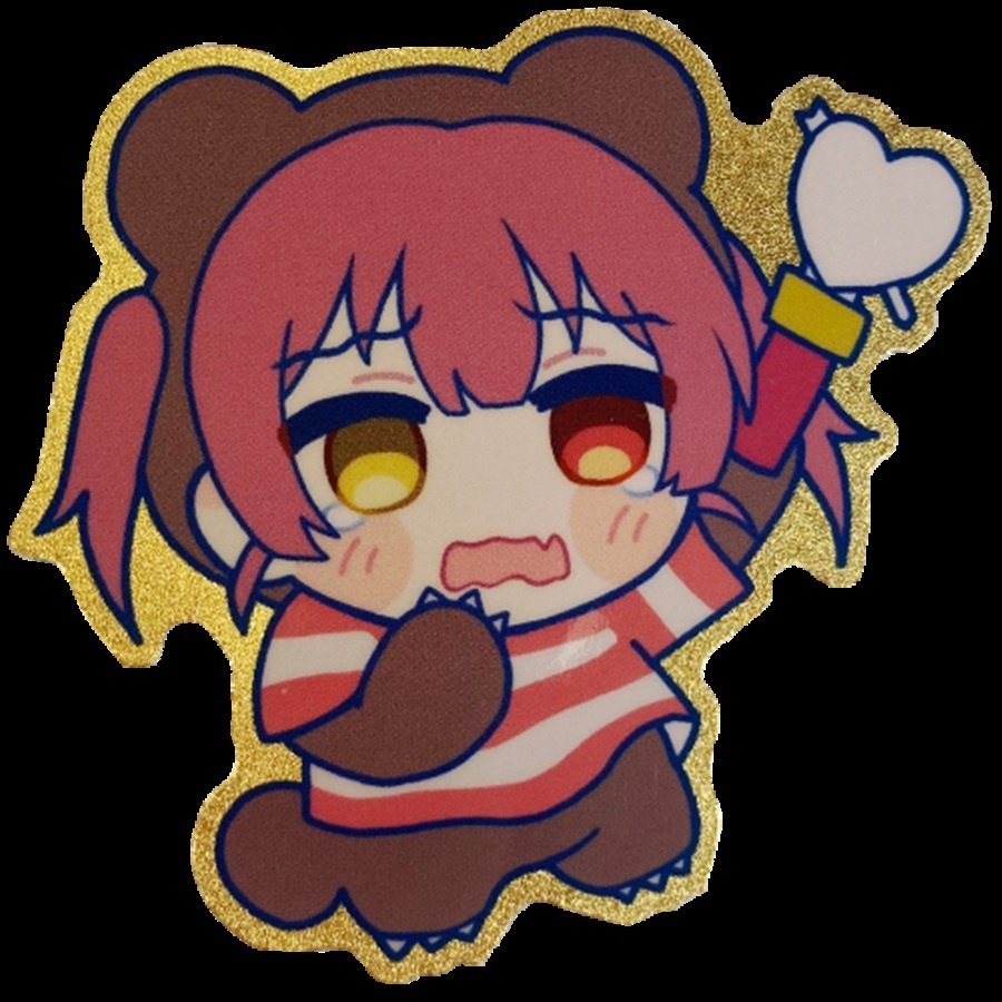 いちみクマリンステッカー（泣き顔）