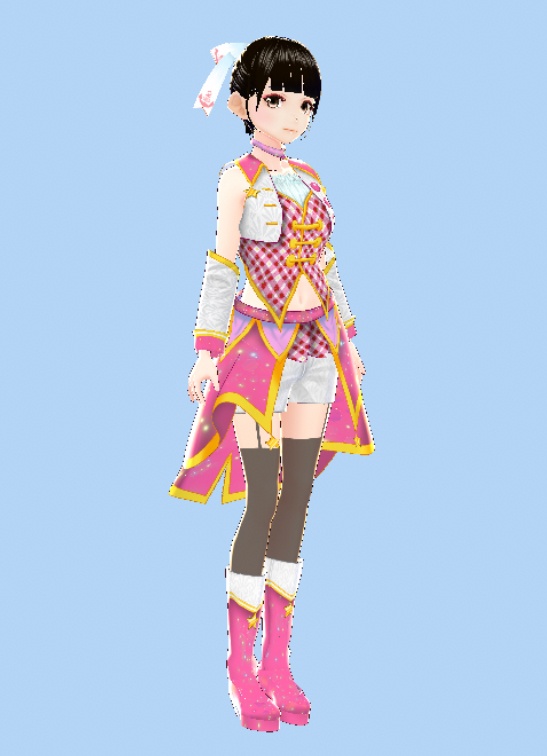 【ウマ娘風アイドル衣装】日本娘・ダンス衣装(大和ちゃん・桃)