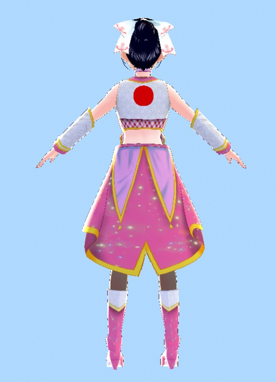 【ウマ娘風アイドル衣装】日本娘・ダンス衣装(大和ちゃん・桃)