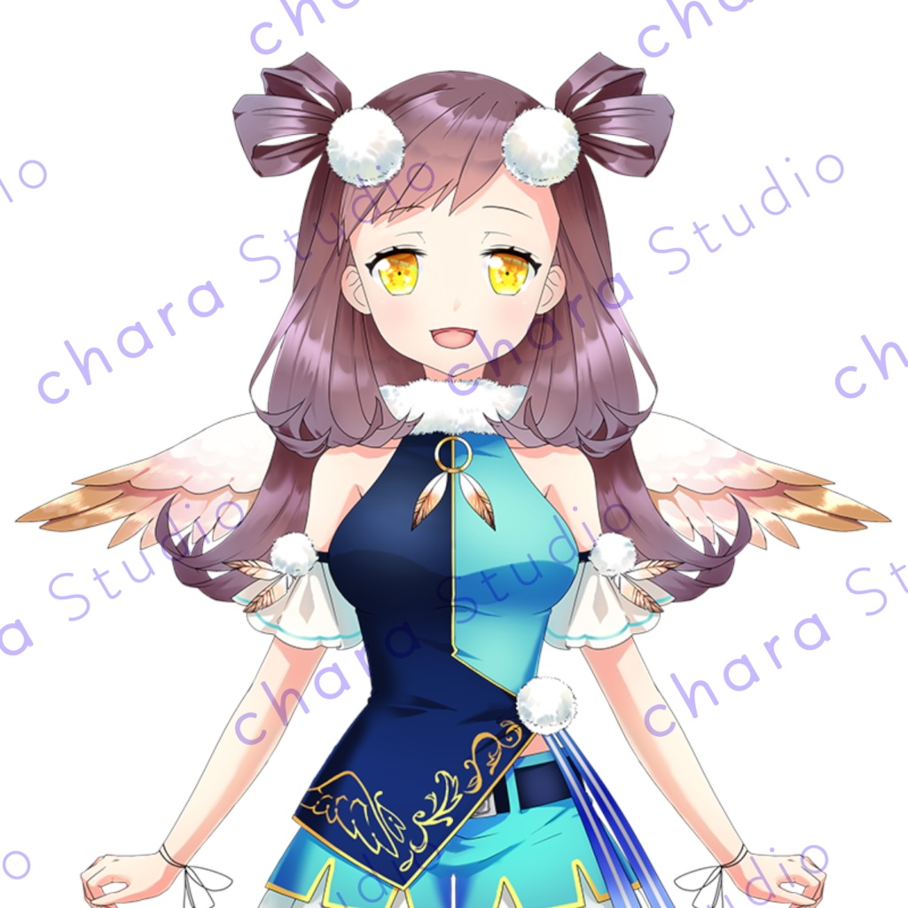 オリジナルキャラ フェザーアクセ チャイナドレス風 少女 Chara Studio Booth