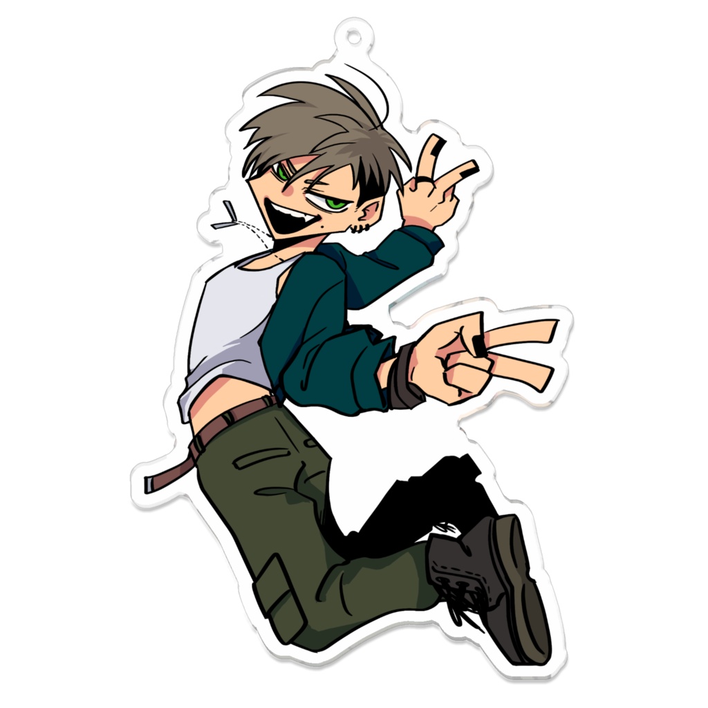 カートゥーン調な蒲田のアクリルキーホルダー