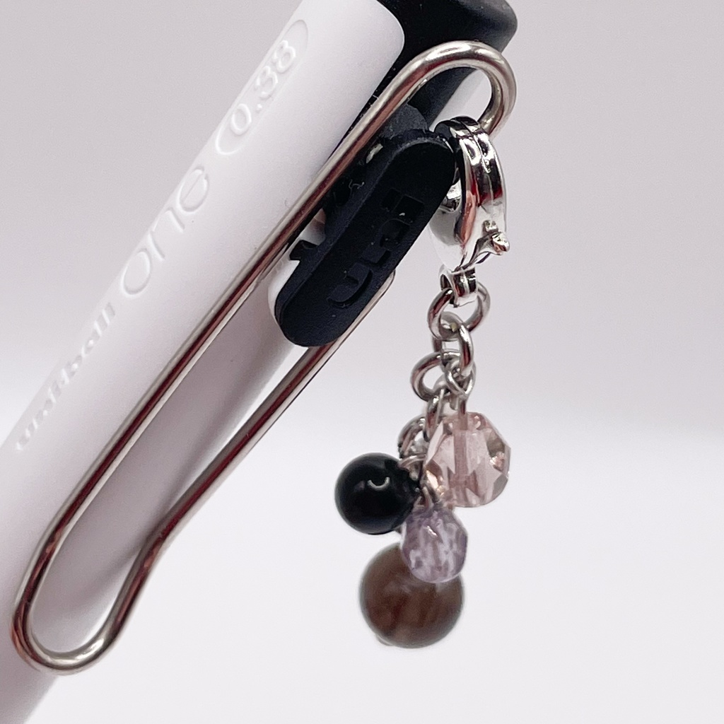 スモーキークォーツ&タイガーアイ&オブシディアン(黒曜石)の天然石チャーム(ペンダントトップ/片耳ピアス)|k-043