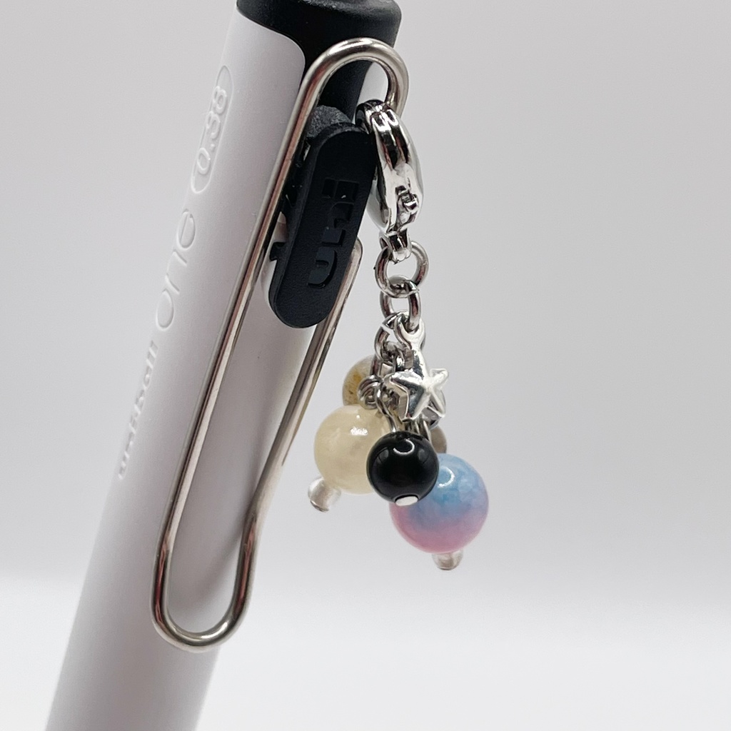 Lucky Charm|キャンディジェイド&ハニーストーン&ラブラドライトの天然石チャーム(ペンダントトップ/片耳ピアス)|g-003