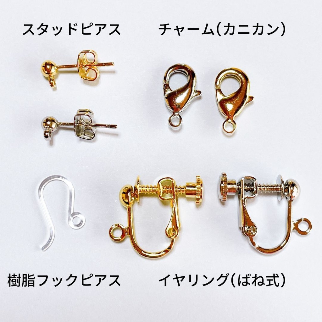 Lucky Charm|Pierce (Earring & Charm Available)ムーンストーン&水晶&ガーネットの天然石ピアス(イヤリング/チャーム)|i-036
